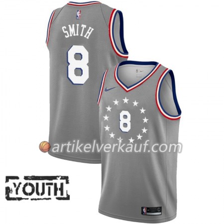 NBA Philadelphia 76ers Trikot Zhaire Smith 8 2018-19 Nike City Edition Grau Swingman - Kinder